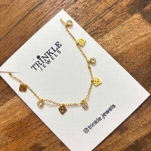 Stone Diamond Chain Bracelet