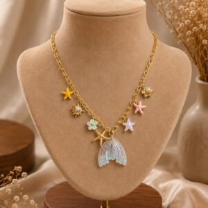 Blue Shell Beachy Necklace