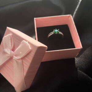 Green Stone Silver Anti Tarnish