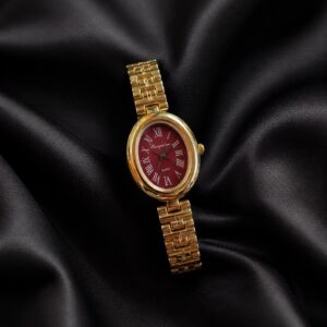 Red Oval Golden Anti-Tarnish Watch